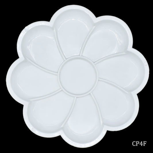 Gift To Love | Colour Mixing Plate Round Flower | Size : Small | Code : CP4F