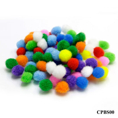 Gift To Love | Pom Pom Ball | Color : Pastel Colors | Size : 1 Cm | Pcs : 100 Pcs | Code : CPBS00