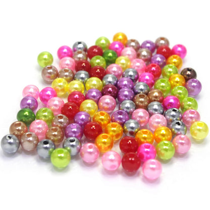 Gift To Love | Craft Beads Multi Colour | Size : 6 Mm | Pcs : 25 Gm | Code : CPMC-2