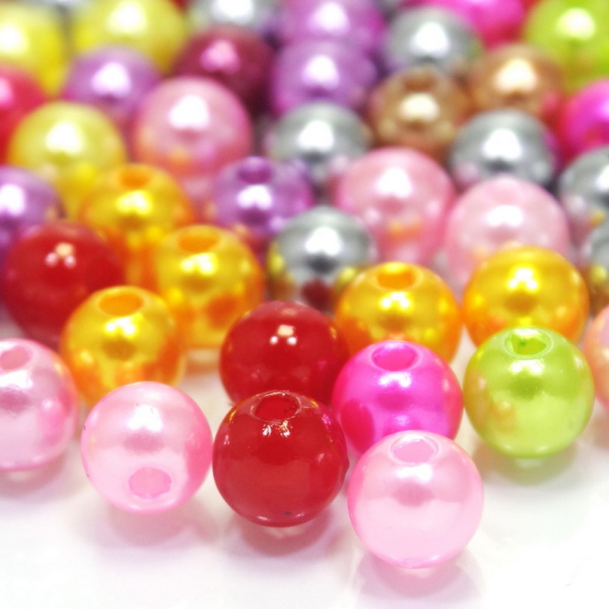 Gift To Love | Craft Beads Multi Colour | Size : 6 Mm | Pcs : 25 Gm | Code : CPMC-2
