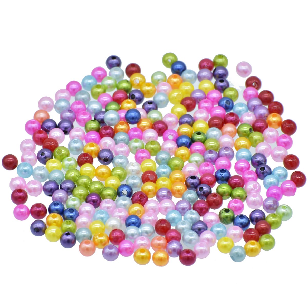 Gift To Love | Craft Beads Multi Colour | Size : 8 Mm | Pcs : 25 Gm | Code : CPMC-3