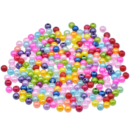 Gift To Love | Craft Beads Multi Colour | Size : 8 Mm | Pcs : 25 Gm | Code : CPMC-3