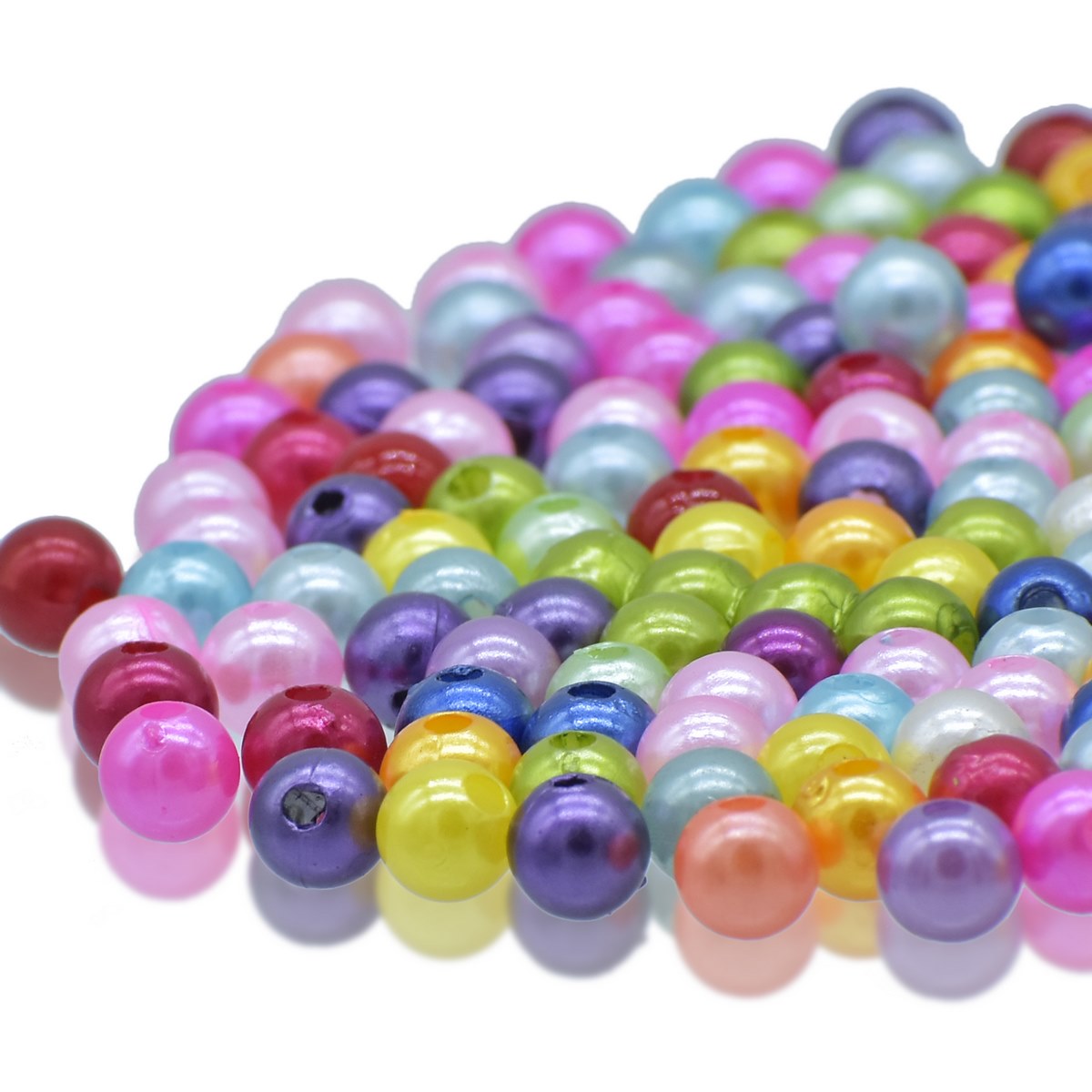 Gift To Love | Craft Beads Multi Colour | Size : 8 Mm | Pcs : 25 Gm | Code : CPMC-3