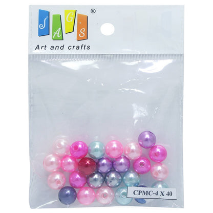 Gift To Love | Craft Beads Multi Colour | Size : 10 Mm | Pcs : 25 Gm | Code : CPMC-4