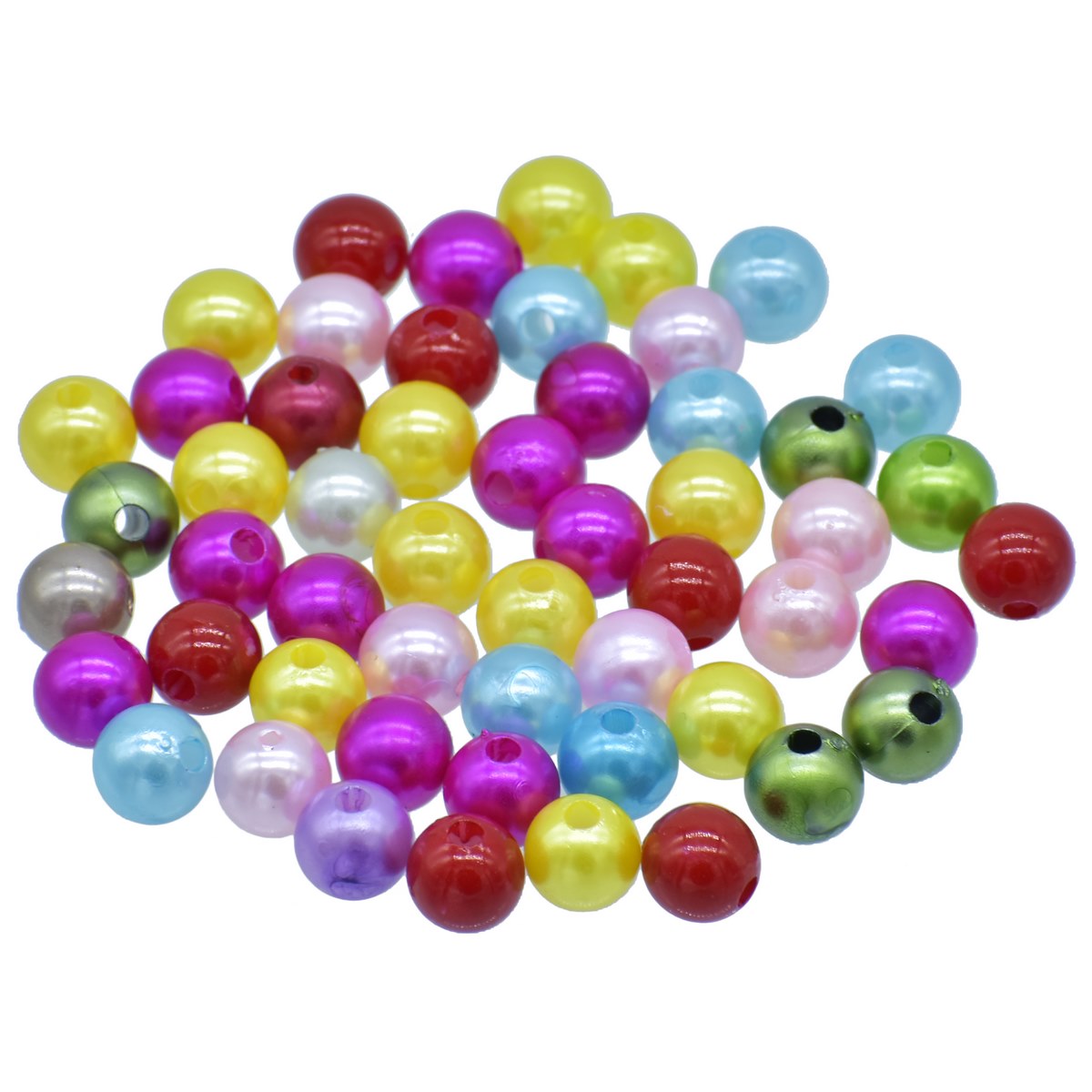 Gift To Love | Craft Beads Multi Colour | Size : 12 Mm | Pcs : 25 Gm | Code : CPMC-5