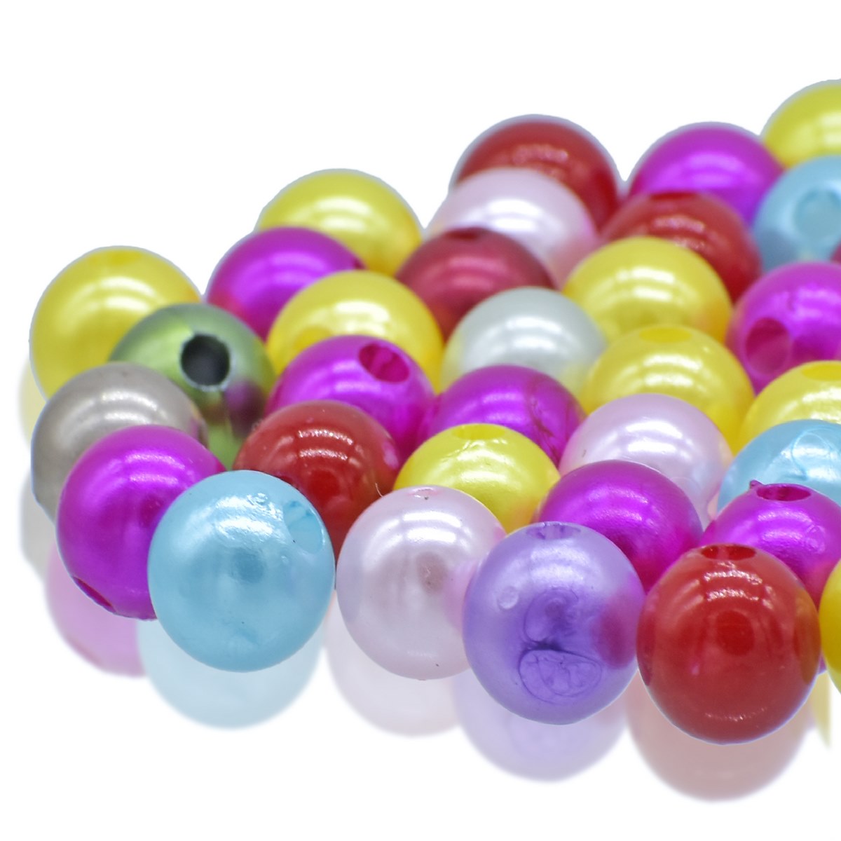 Gift To Love | Craft Beads Multi Colour | Size : 12 Mm | Pcs : 25 Gm | Code : CPMC-5