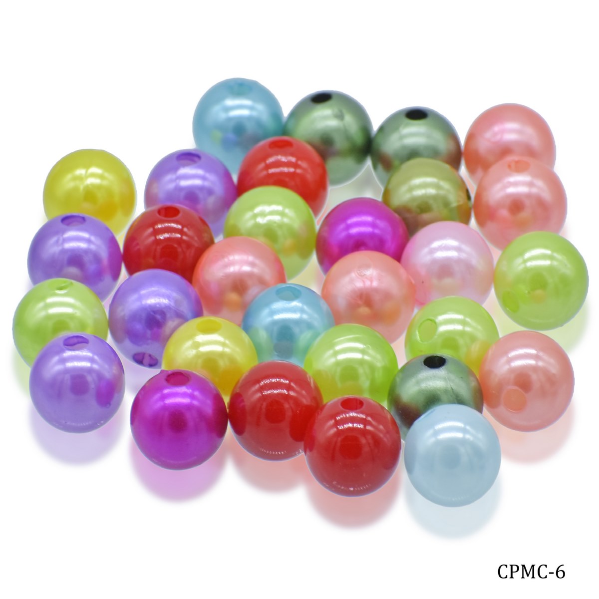 Gift To Love | Craft Beads Multi Colour | Size : 14 Mm | Pcs : 25 Gm | Code : CPMC-6