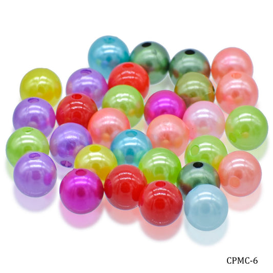 Gift To Love | Craft Beads Multi Colour | Size : 14 Mm | Pcs : 25 Gm | Code : CPMC-6