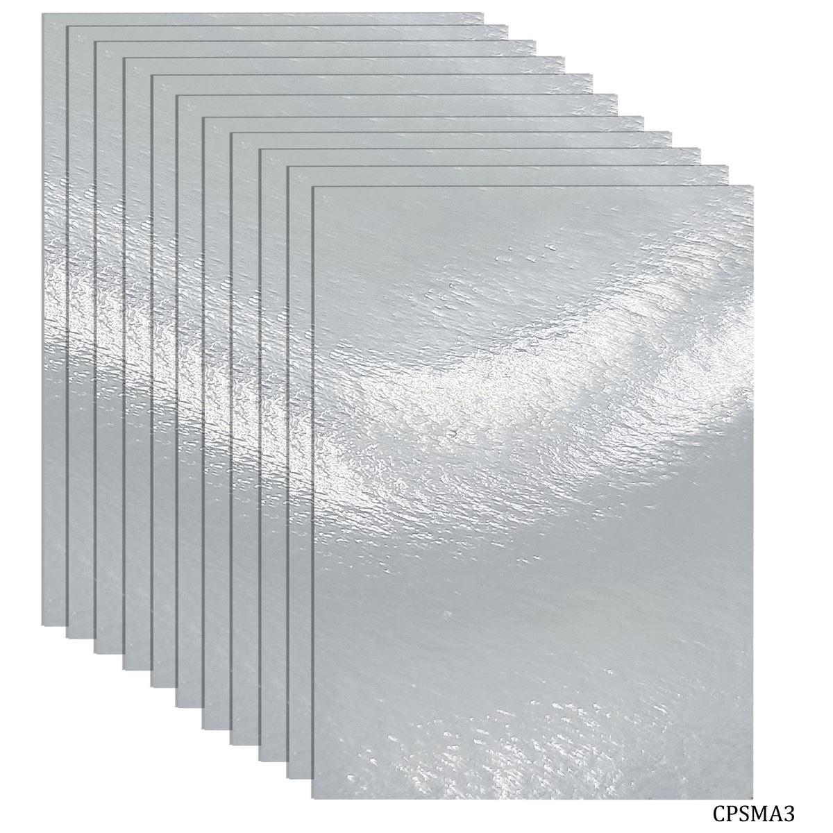 Gift To Love | Card Stock Paper Mirror | Color : Silver | Size : A3 | Pcs : 10 Sheets | Code : CPSMA3