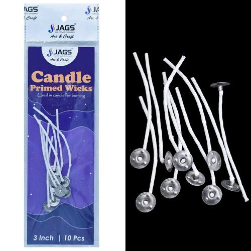 Gift To Love | Candle Primed Wicks With Tab 3 Inch Pack OF 10Pics | Code : CPWW00