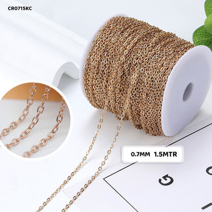 Gift To Love | Chain R Kc | Color : Gold | Size : 1.5 Mtr X 0.7 Mm | Code : CR0715KC