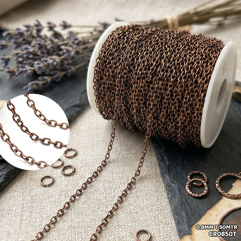 Gift To Love | Chain | Size : 0.8 Mm | Pcs : 50 Mtr | Code : CR0850T