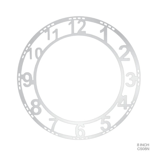 Gift To Love | Clock Acrylic Number | Color : Silver | Size : 8 Inch | Code : CS08N