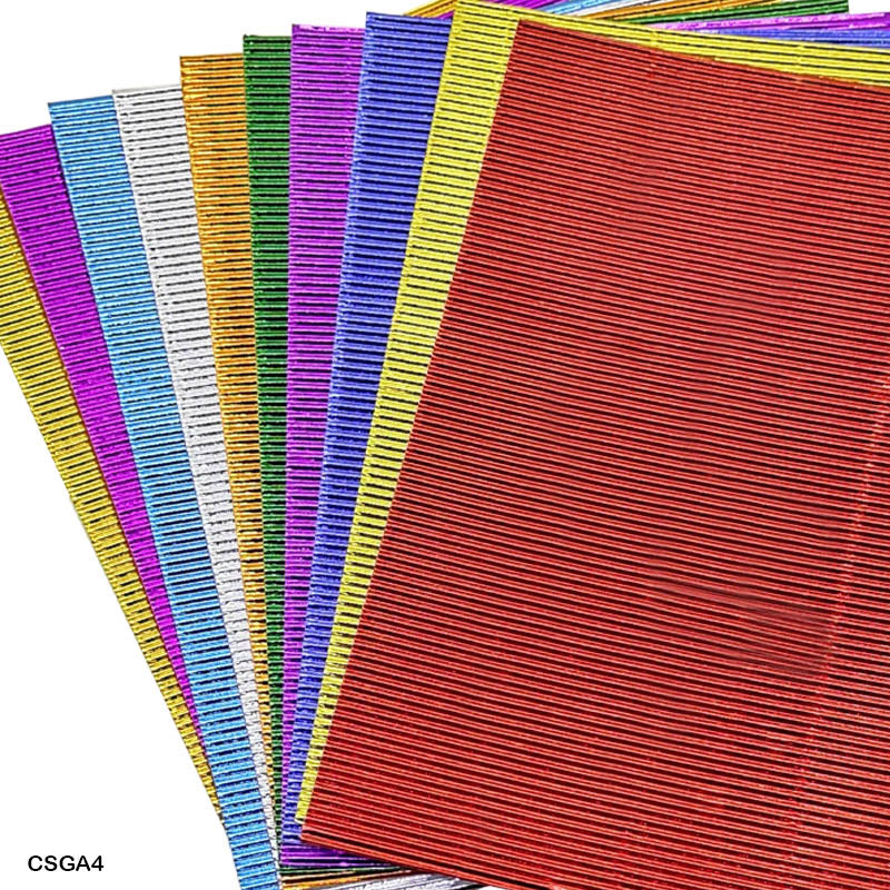 A4 Corrugeted Metalic Sheets Multi 10Pcs (Csga4) - GIFT TO LOVE