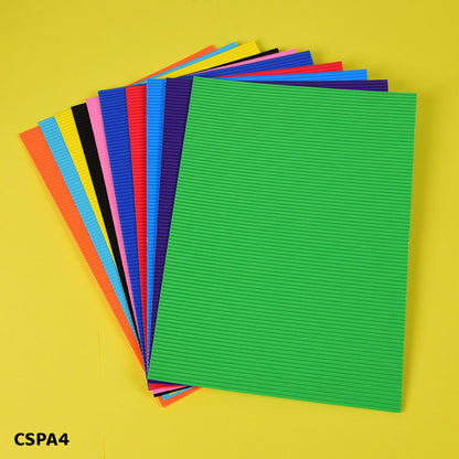 Gift To Love | Corrugated Sheet Plain | Color : Multi | Size : A4 | Pcs : 10 Pcs | Code : CSPA4