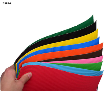Gift To Love | Corrugated Sheet Plain | Color : Multi | Size : A4 | Pcs : 10 Pcs | Code : CSPA4