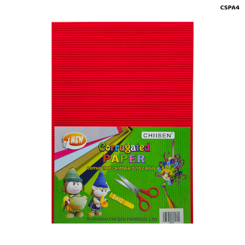 Gift To Love | Corrugated Sheet Plain | Color : Multi | Size : A4 | Pcs : 10 Pcs | Code : CSPA4