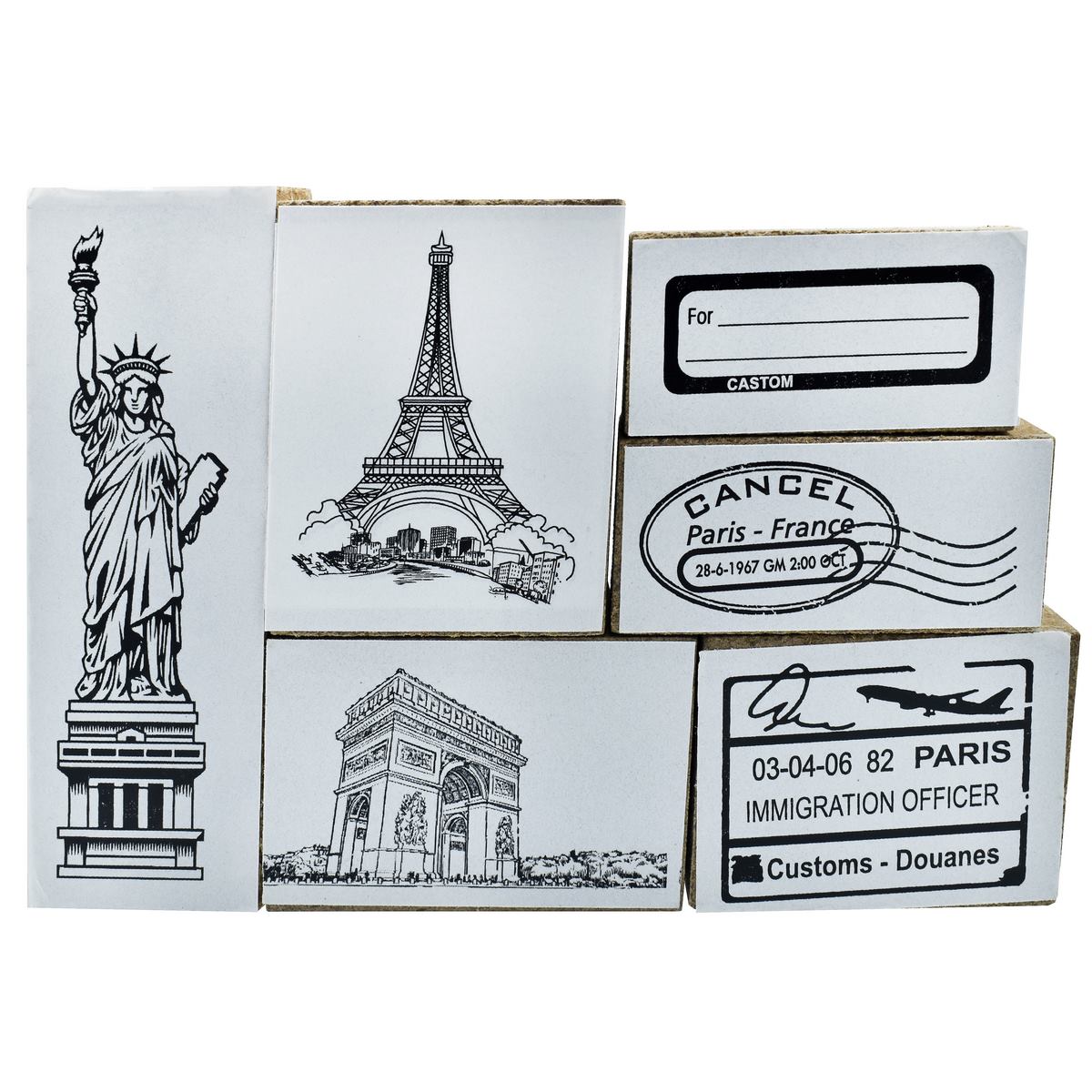 Gift To Love | Craft Stamp Set Wonder Of World | Pcs : 6 Pcs Set | Code : CSSC03