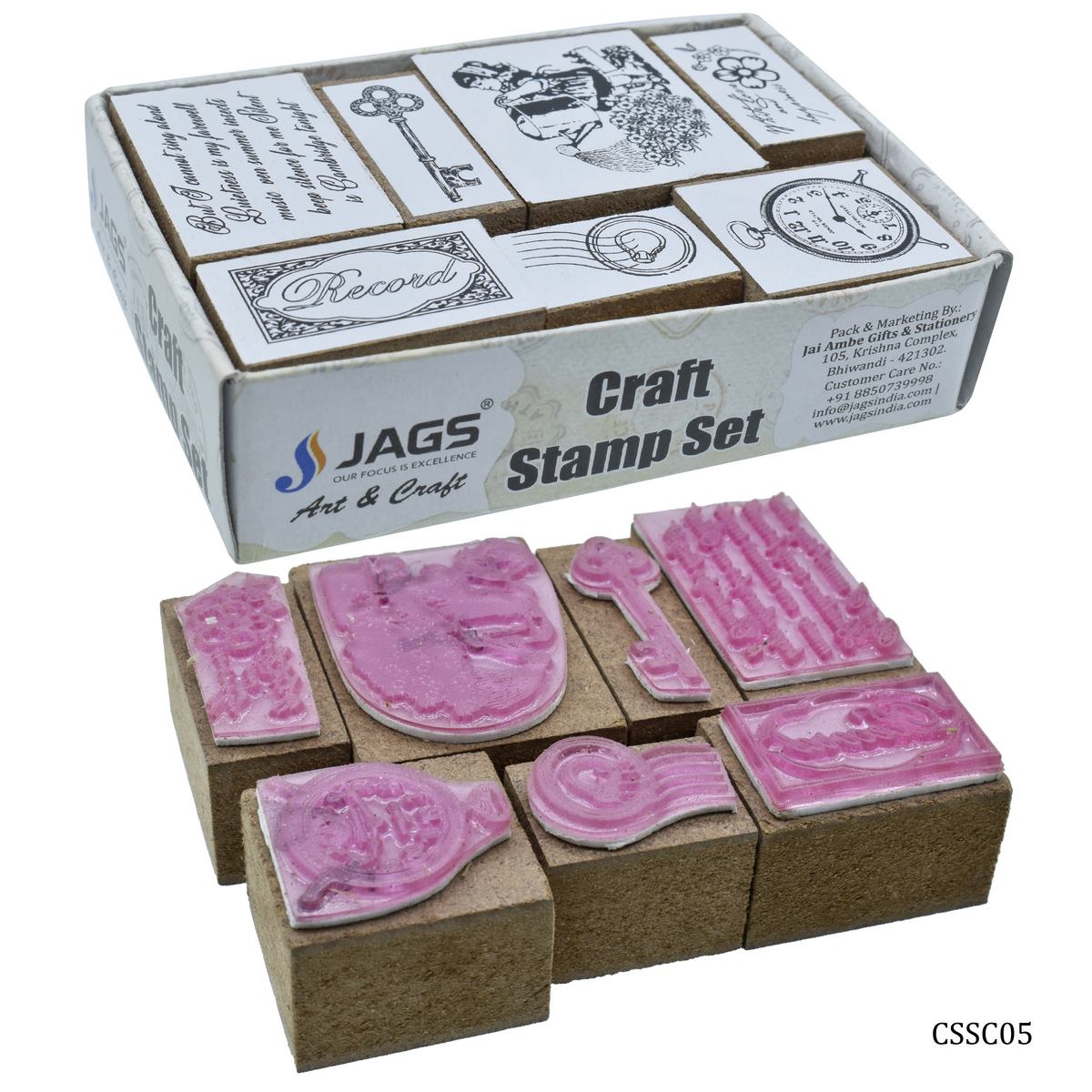 Gift To Love | Craft Stamp Set Clock Key | Pcs : 7 Pcs Set | Code : CSSC05