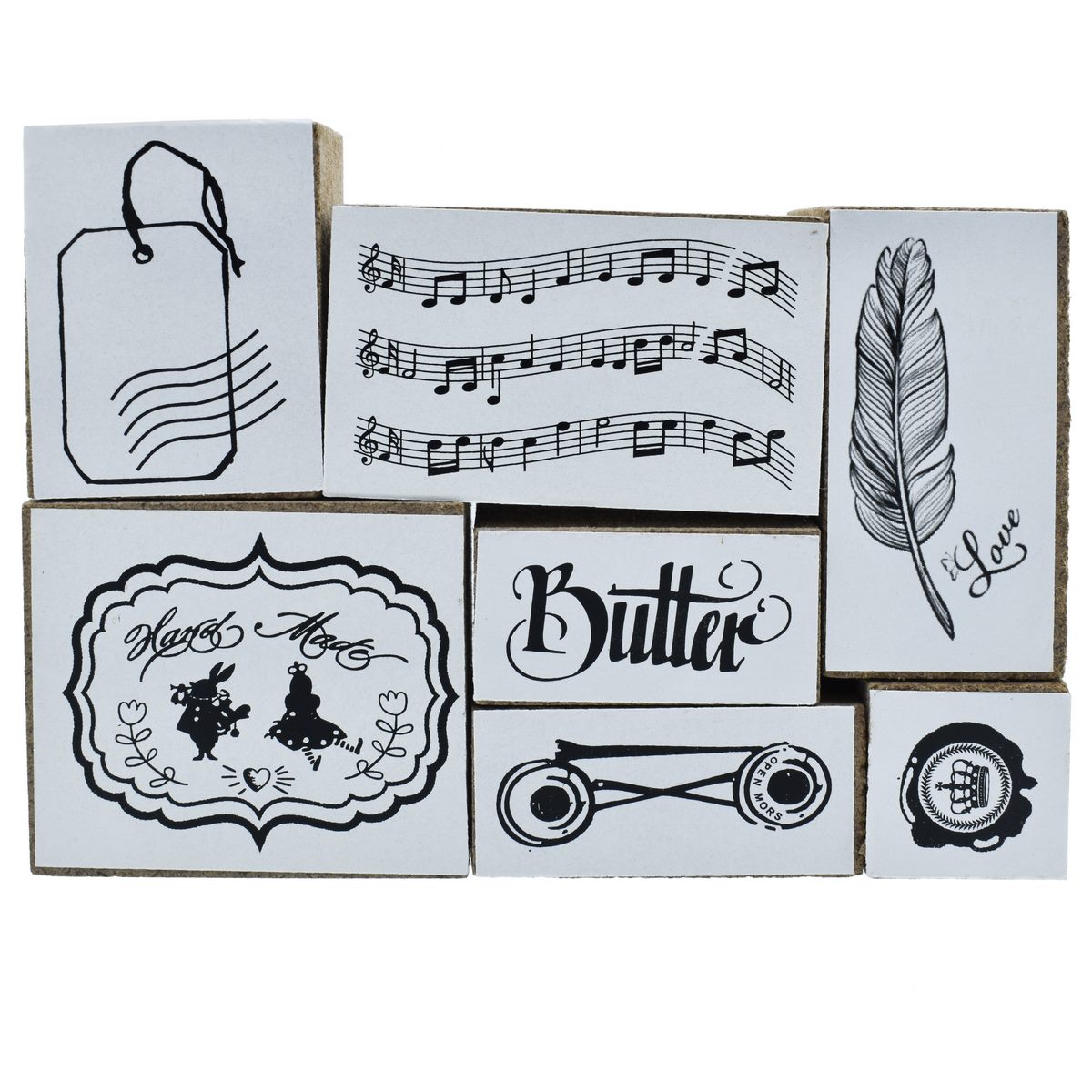 Gift To Love | Craft Stamp Set Music Feather | Pcs : 7 Pcs Set | Code : CSSC06