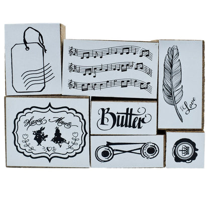 Gift To Love | Craft Stamp Set Music Feather | Pcs : 7 Pcs Set | Code : CSSC06