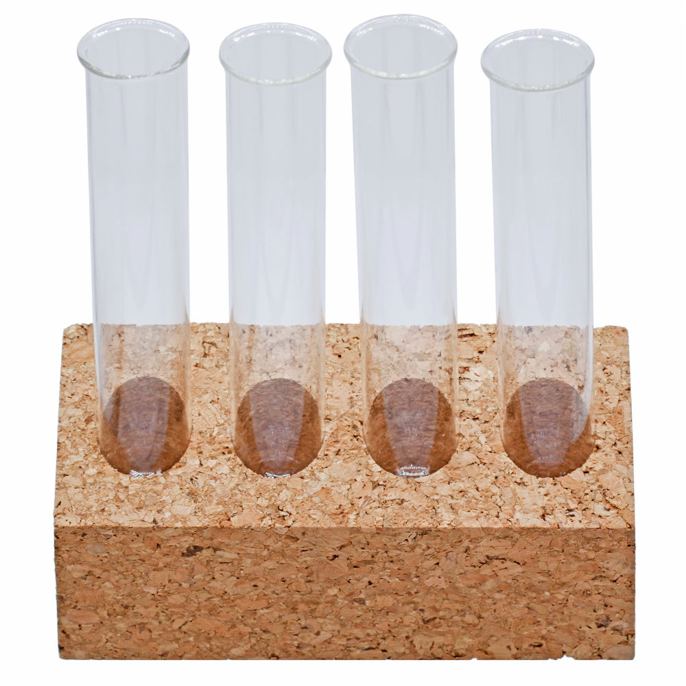 Gift To Love | Cork Tapered 4 Hole Test Tube Planter | Code : CT4H00