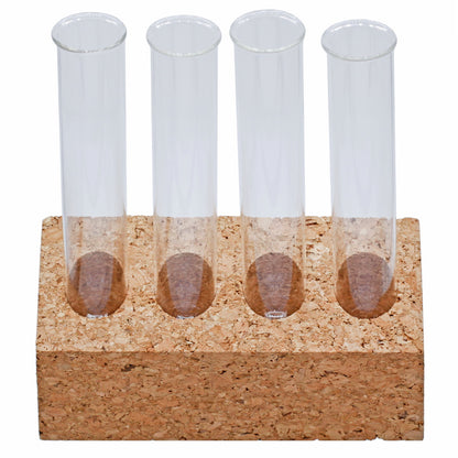 Gift To Love | Cork Tapered 4 Hole Test Tube Planter | Code : CT4H00