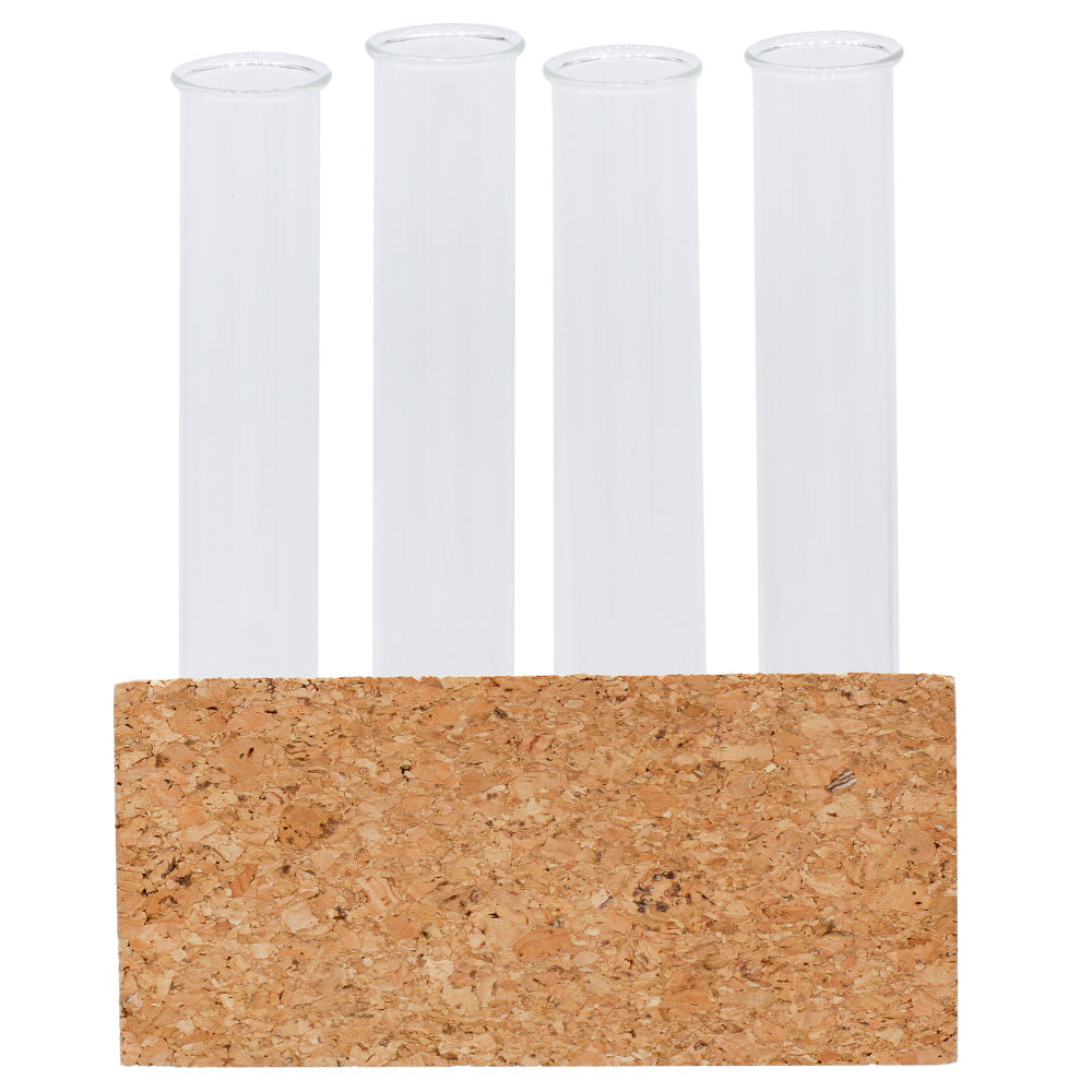 Gift To Love | Cork Tapered 4 Hole Test Tube Planter | Code : CT4H00