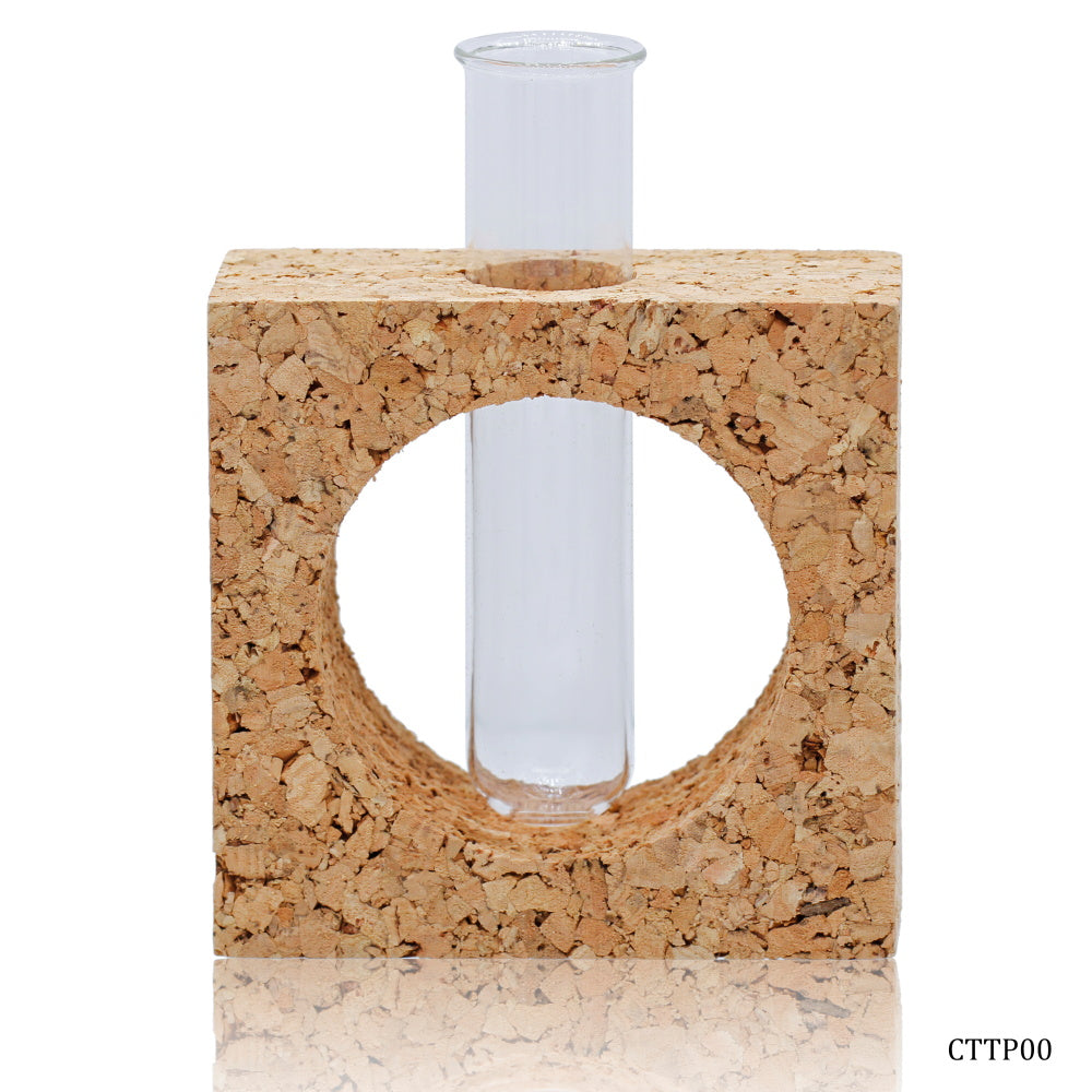 Gift To Love | Cork Test Tube Planter Square | Code : CTTP00