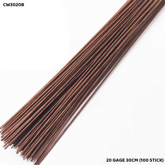 Gift To Love | Craft Wire | Color : Brown | Size : 20 Gage 30 Cm | Pcs : 100 Sticks | Code : CW3020B