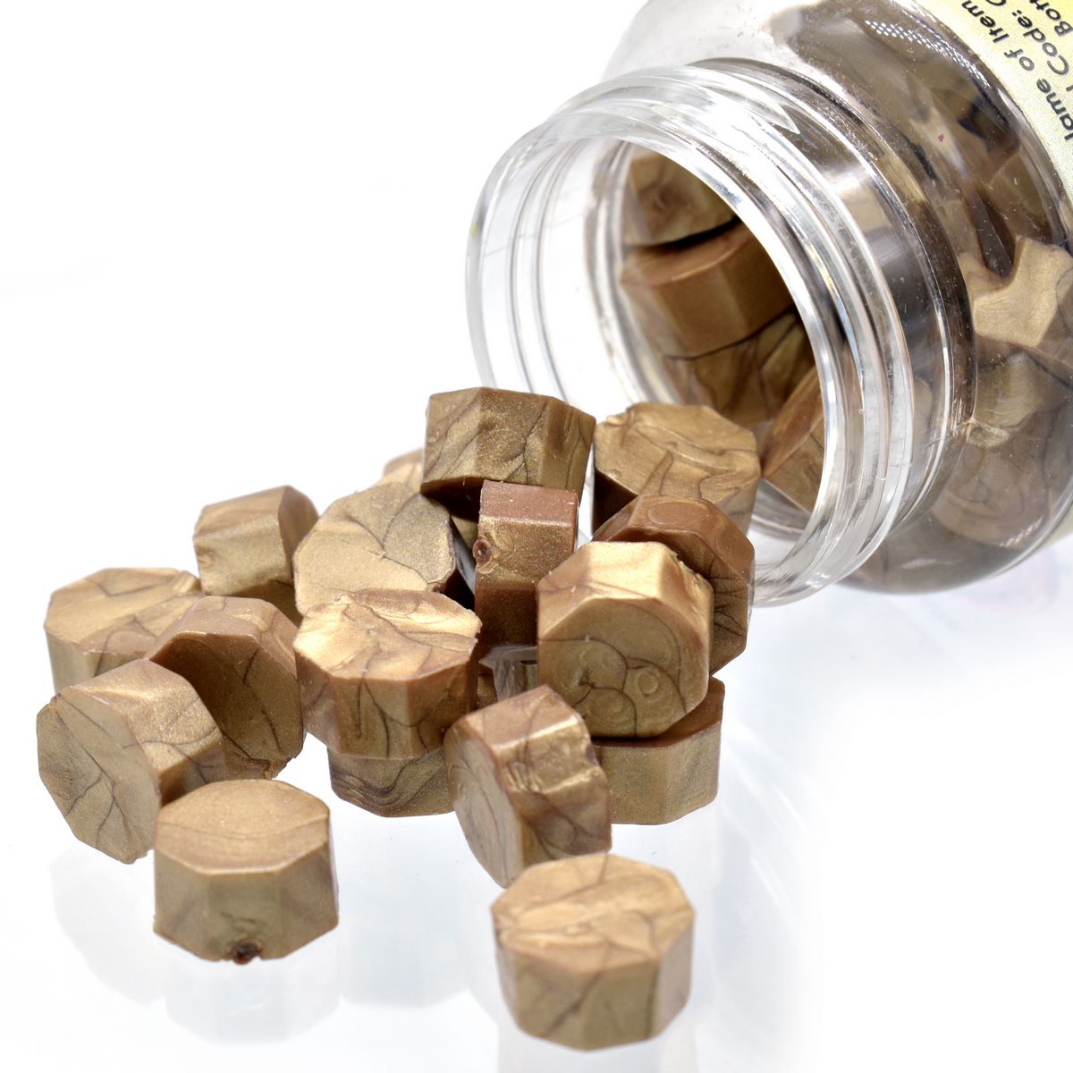 Gift To Love | Craft Wax Seals Beads | Color : Metallic Bronze | Size : 25 Gsm | Code : CWB204