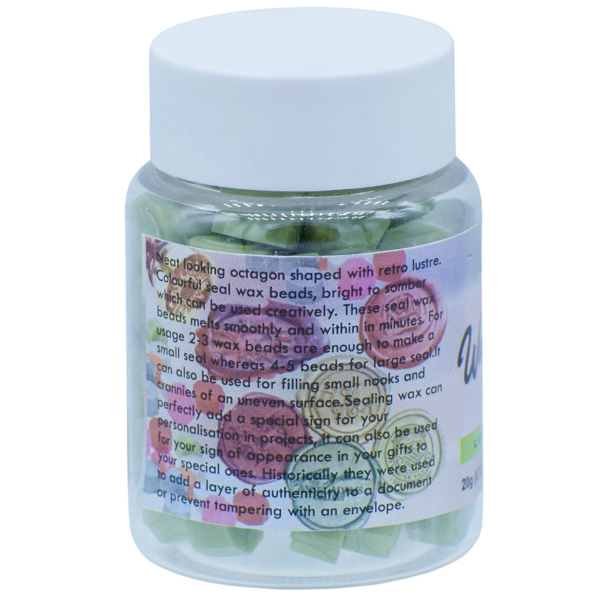 Gift To Love | Craft Wax Seal Beads | Color : Lime Green | Size : 20 Gsm | Code : CWB301