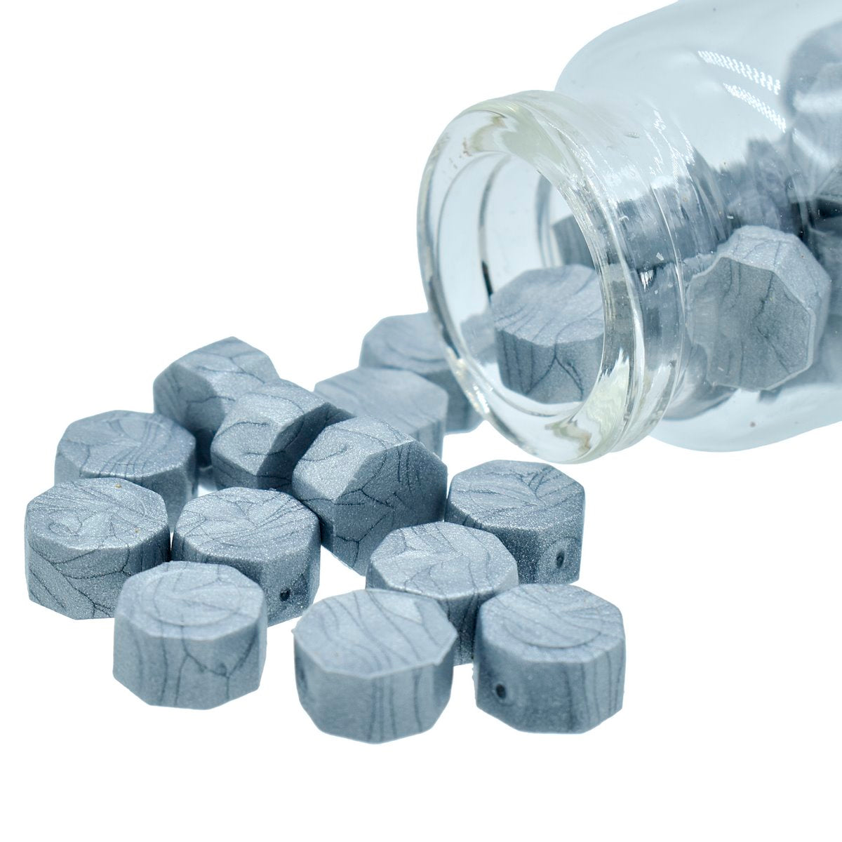Gift To Love | Craft Wax Glass Bottle | Color : Silver | Code : CWGB03