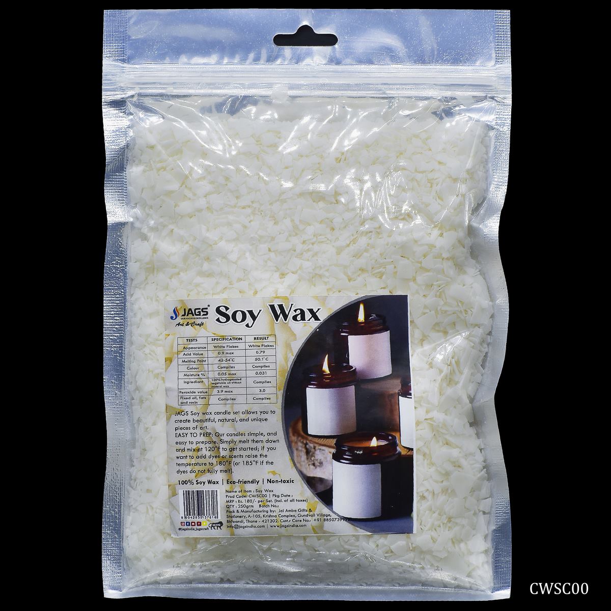 Gift To Love | Candle Wax Soya Chips | Pcs : 250 Gm | Code : CWSC00