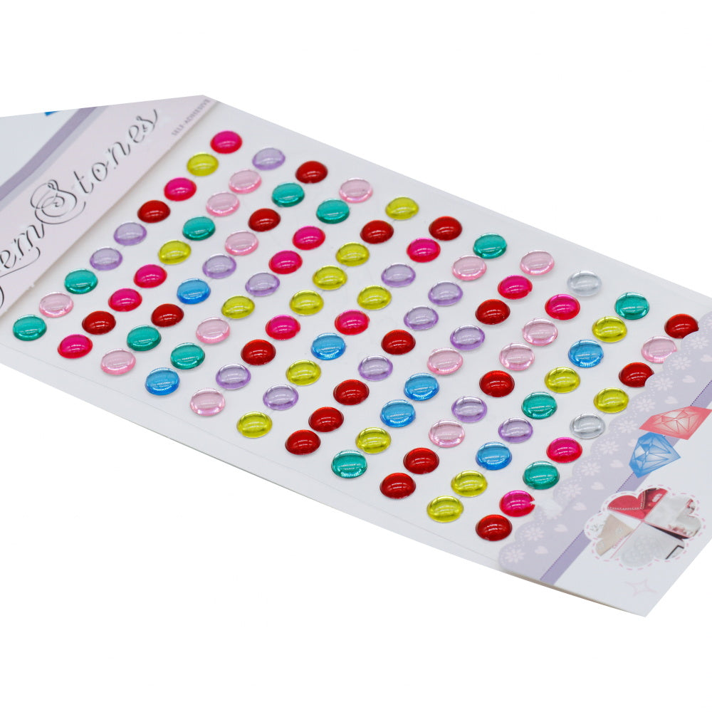 Gift To Love | Round Gem Stones Sticker | Color : Multicolour | Code : CXM-015-A