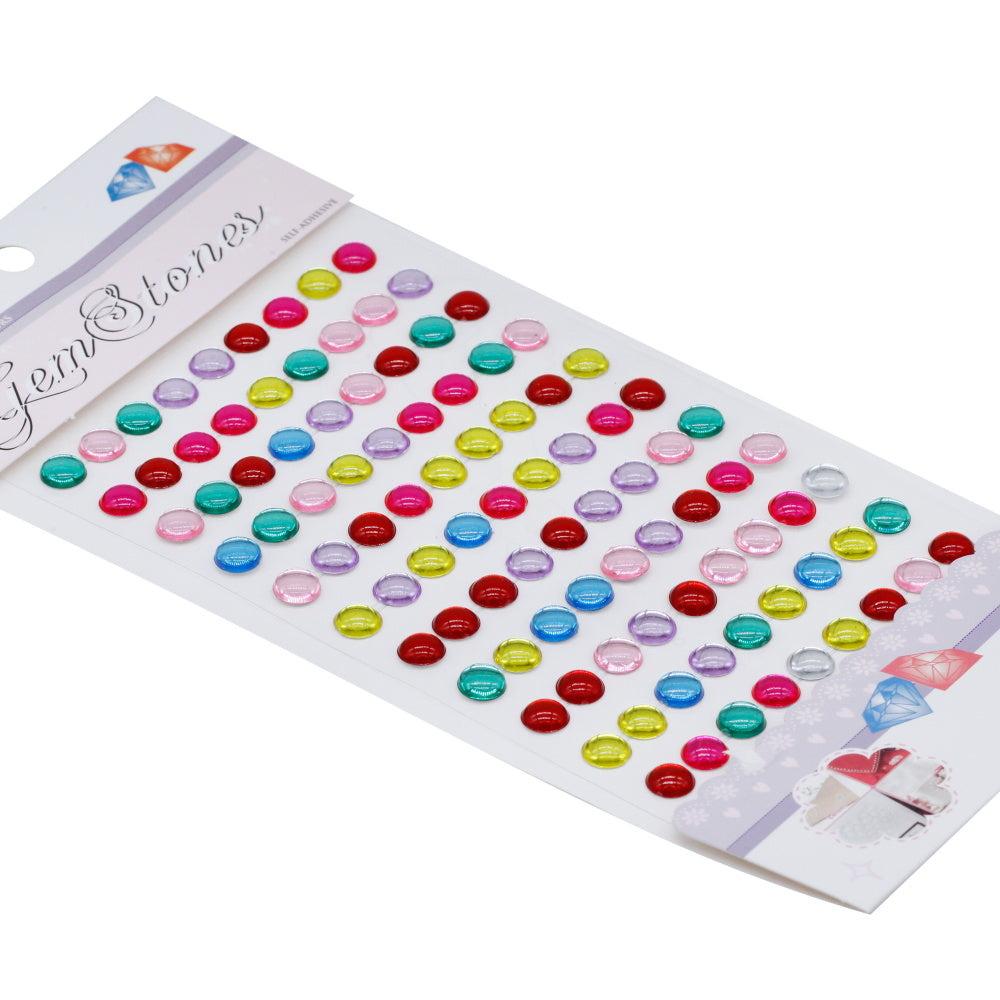 Gift To Love | Round Gem Stones Sticker | Color : Multicolour | Code : CXM-015-A
