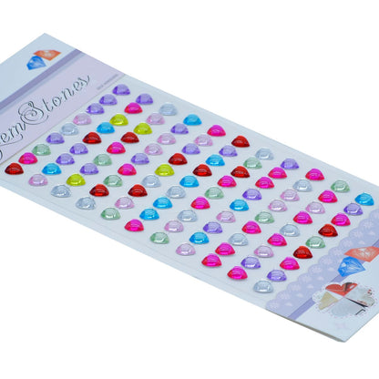 Gift To Love | Heart Gem Stones Sticker | Color : Multicolour | Code : CXM-015-C