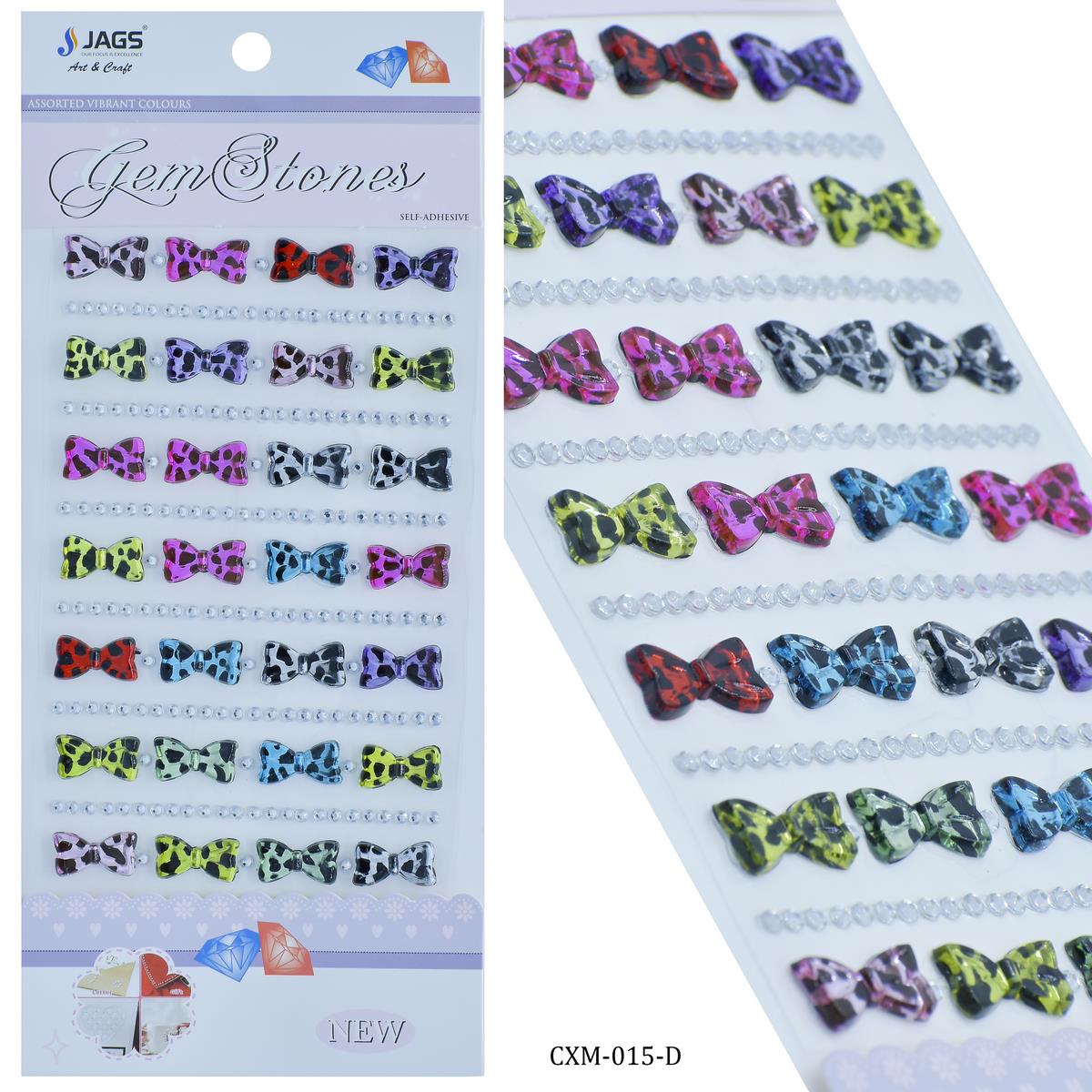 Gift To Love | Bow Gem Stones Sticker | Color : Multicolour | Code : CXM-015-D