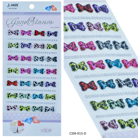 Gift To Love | Bow Gem Stones Sticker | Color : Multicolour | Code : CXM-015-D