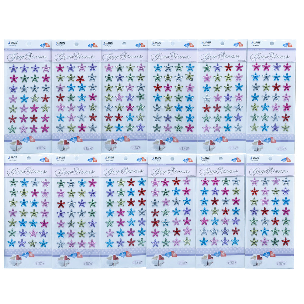 Gift To Love | Flower Gem Stones Sticker | Color : Multicolour | Code : CXM-015-E