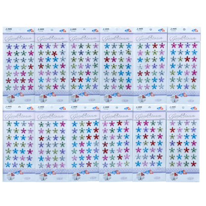 Gift To Love | Flower Gem Stones Sticker | Color : Multicolour | Code : CXM-015-E