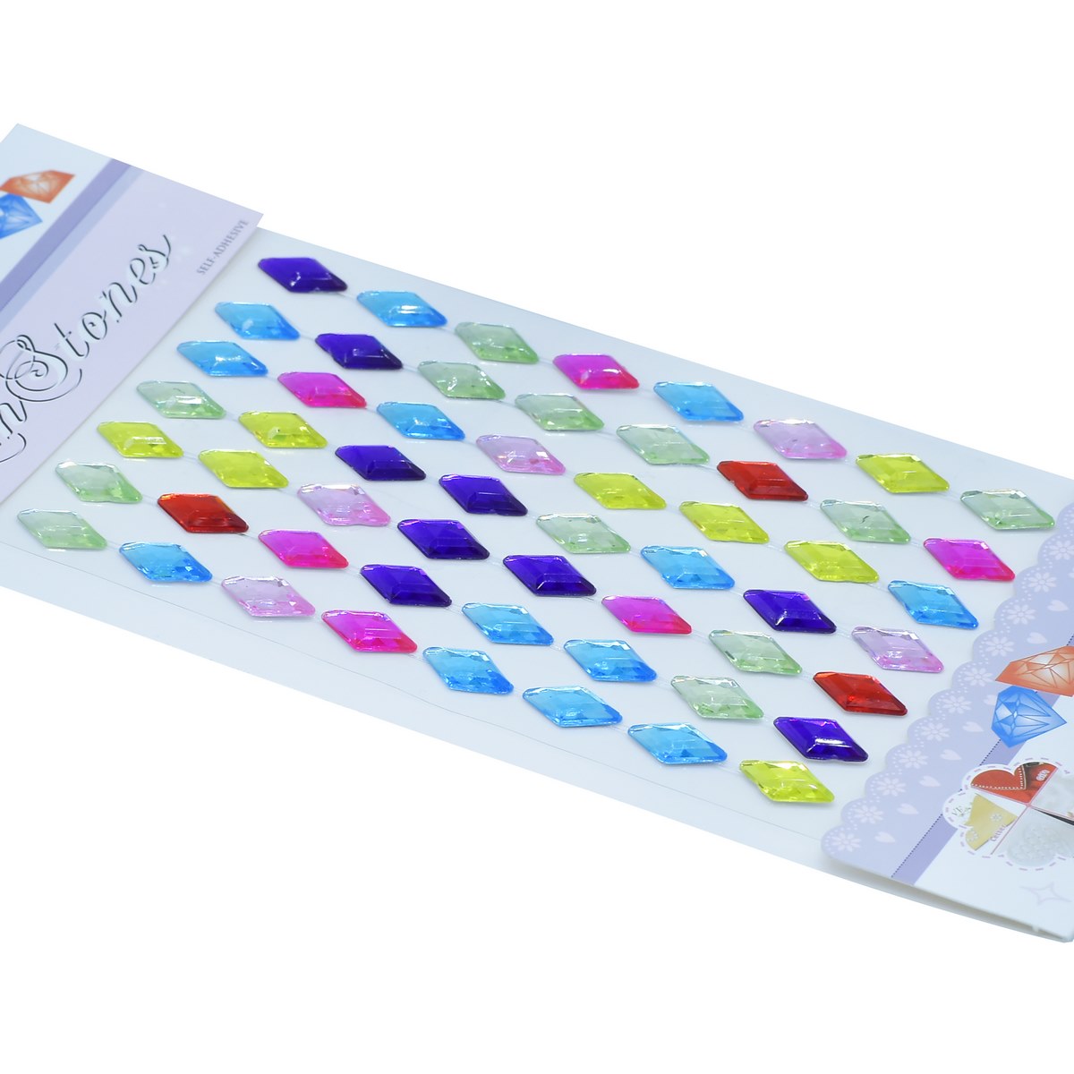 Gift To Love | Rhombus Gem Stones Sticker | Color : Multicolour | Code : CXM-015-F