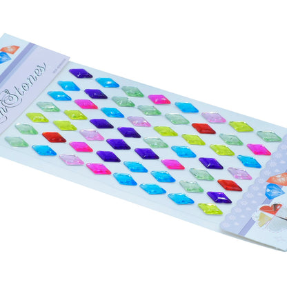 Gift To Love | Rhombus Gem Stones Sticker | Color : Multicolour | Code : CXM-015-F