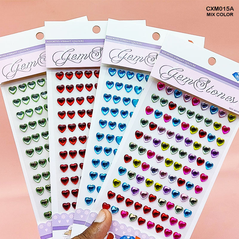 Gift To Love | Gem Stones Heart Sticker | Code : CXM015A
