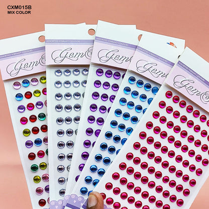 Gift To Love | Gem Stones Round Sticker | Code : CXM015B