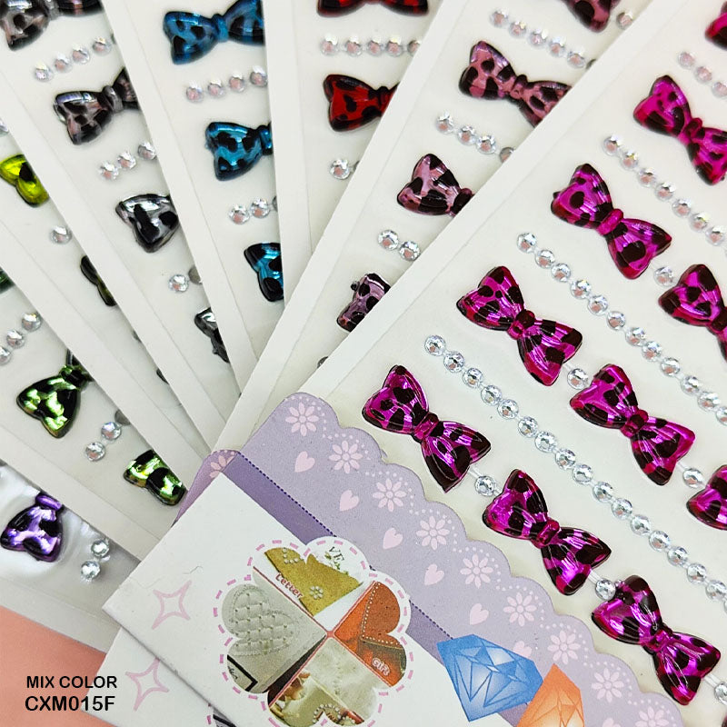 Gift To Love | Gem Stones Bow Sticker | Code : CXM015F