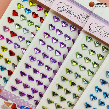 Gift To Love | Gem Stones Diamond Shape Sticker | Code : CXM015G