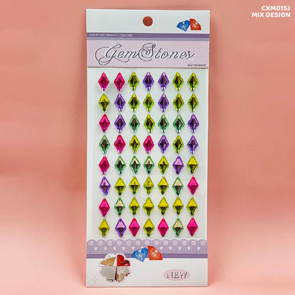 Gift To Love | Gem Stones Rhombus Shape Sticker | Code : CXM015J