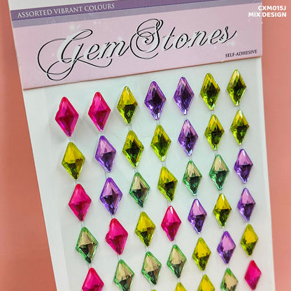 Gift To Love | Gem Stones Rhombus Shape Sticker | Code : CXM015J