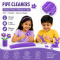 Gift To Love | Craft Pipe Cleaner | Color : Light Purple | Size : 7 Mm X 30 Cm | Pcs : 100 Pcs | Code : MG3884